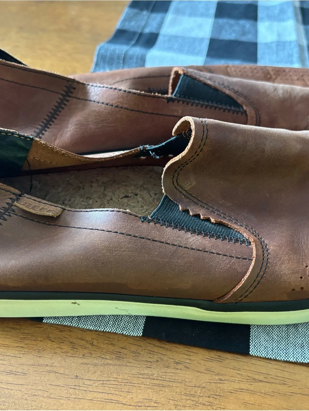 Men's Reef Brown Slip-On Leather Casual Shoes